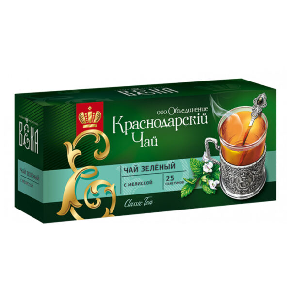 Чай зеленый с мелиссой Чайная мастерская ВЕКА, 25 шт купить оптом