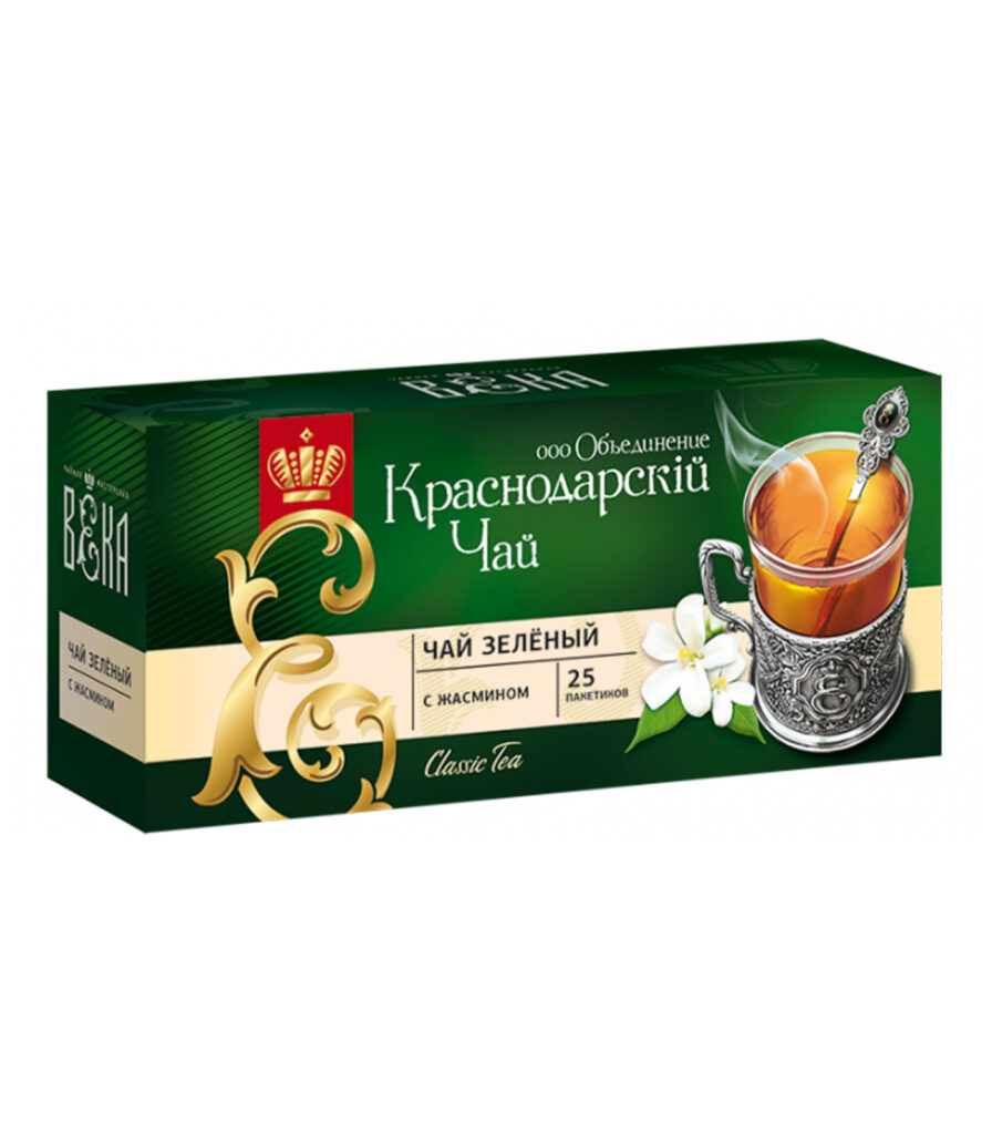 Чай зеленый Чайная мастерская ВЕКА с жасмином, 25шт купить оптом