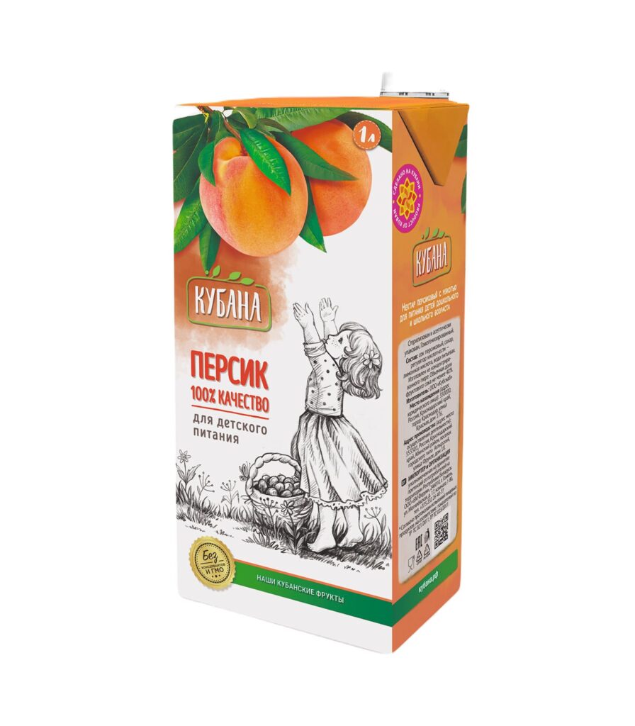 Нектар персиковый для детского питания Кубана, 1л купить оптом