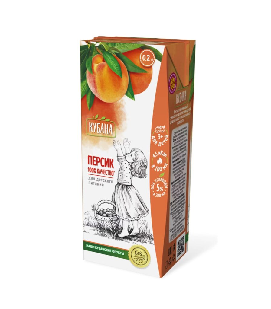 Нектар персиковый для детского питания Кубана, 200мл купить оптом