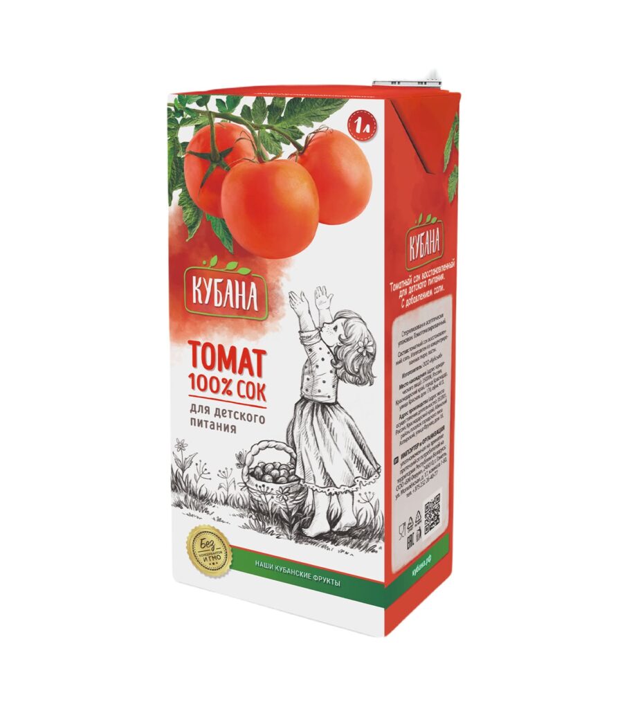 Сок томатный для детского питания Кубана, 1л купить оптом